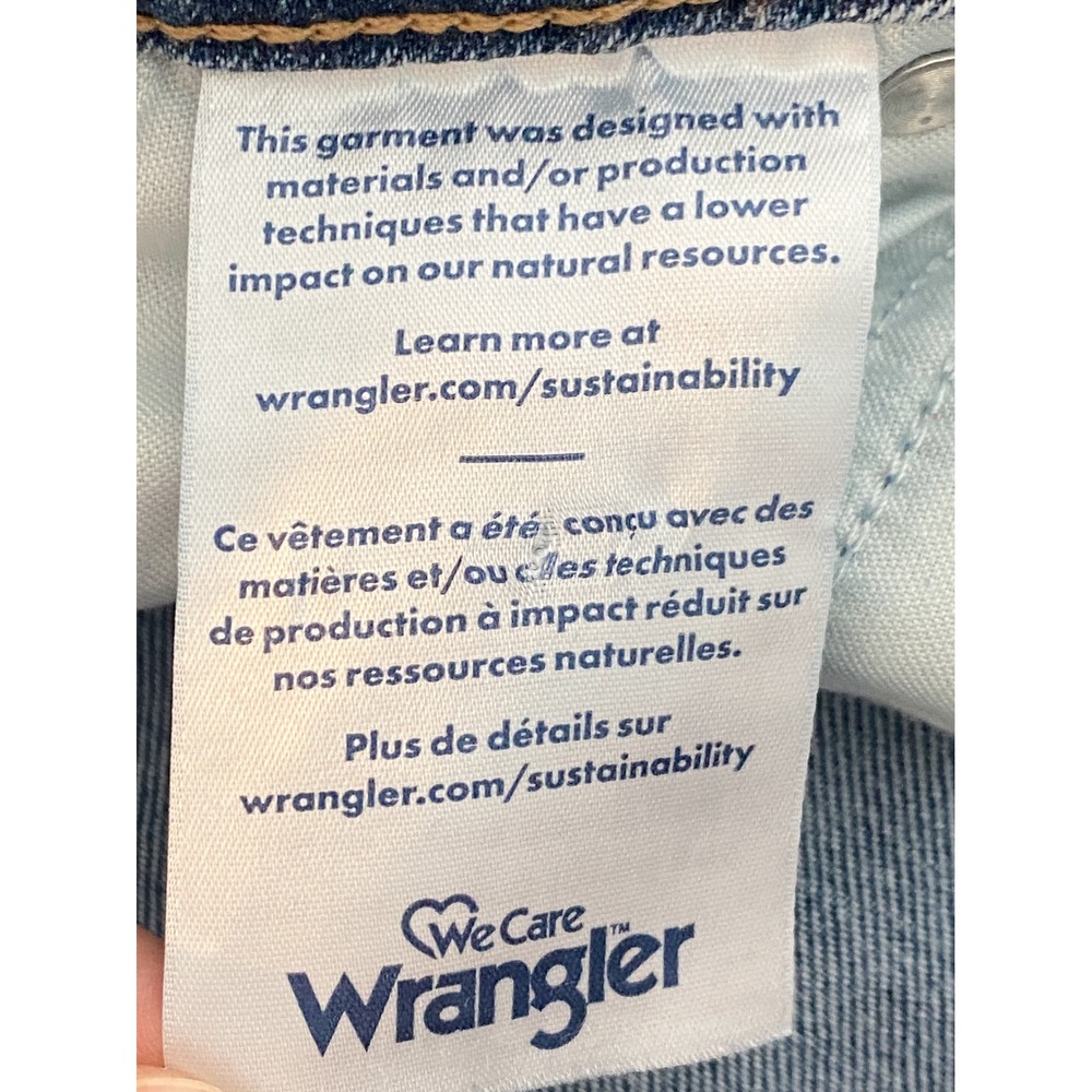 Wrangler Womens Carpenter Jeans 28 Blue High Rise Straight Leg Utility 90s Baggy - Picture 14 of 16
